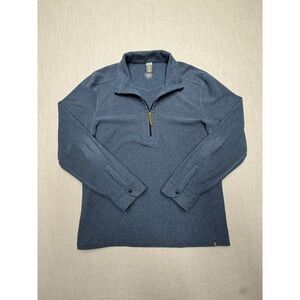 Stio Wilcox Fleece Mens Large Blue Quarter Zip Pullover Sweater 2059F18
